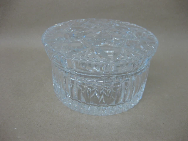 Vintage Webb Corbett Kristall Deckel Topf/Schmuckset Box ~ 1968