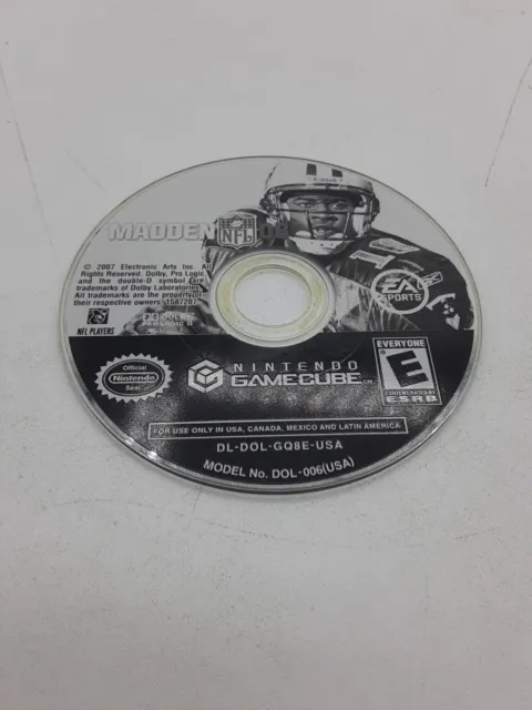 Madden NFL 08 (Nintendo GameCube, 2007) Disc Only