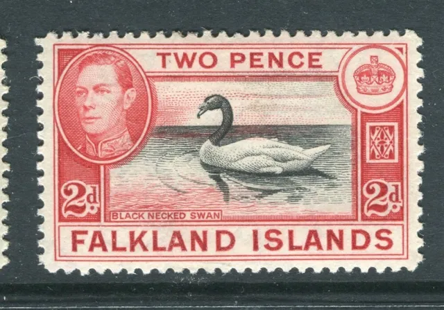 FALKLANDS; 1938 early GVI Pictorial issue Mint hinged Shade of 2d. value