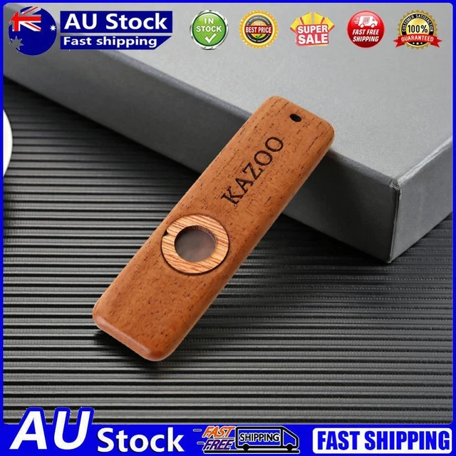 Kazoo Flute Lightweight Kazoo Wooden Flute for Kid Beginner Gift (Square)