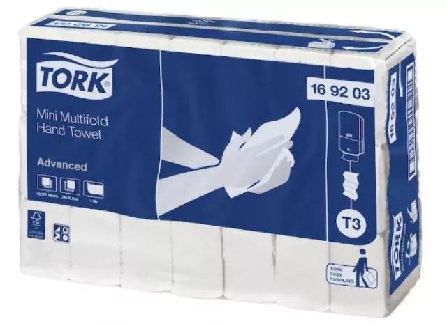 Presale Tork 169203 Hand Towel Mini Multifold - White Carton(42Packs)