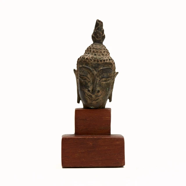 Thai Fragment Of A Buddha Head Ayutthaya Period 15Th C.