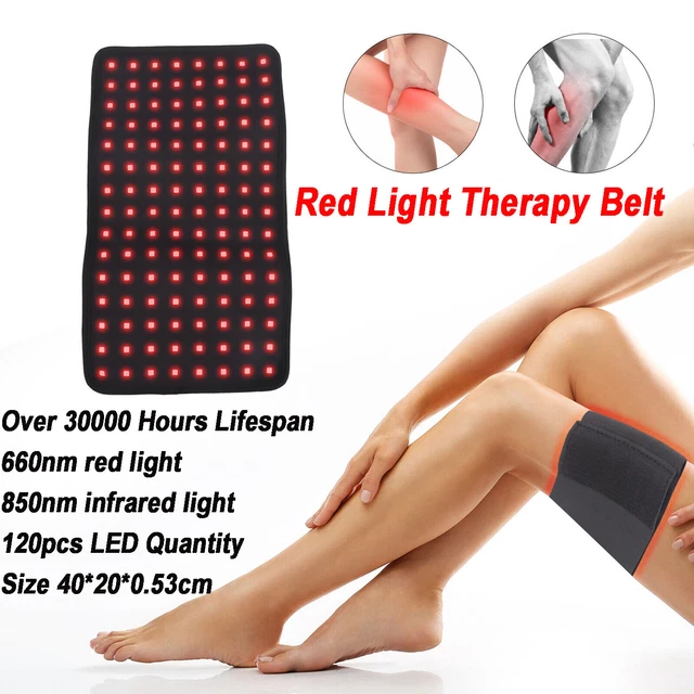 Black LED 650nm Red Light+850nm Infrared Light Therapy Belt for Neck Arms Knees