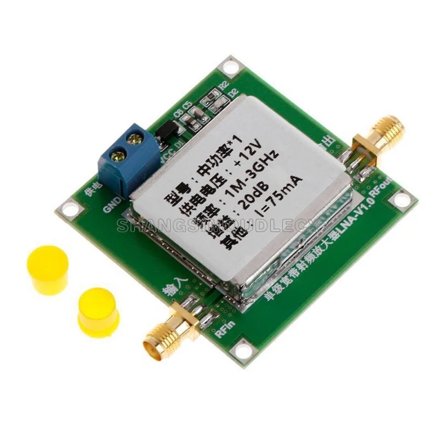 2.4GHz 20dB 1-3000MHz LNA RF Broadband Low Noise Amplifier Module UHF HF VHF