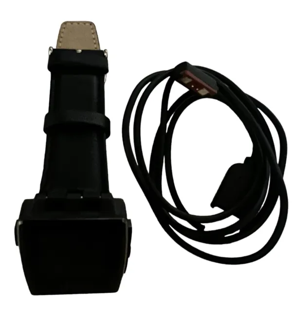 Smartwatch Pebble 401 cinturino in pelle nera acciaio inox senza scatola - 1