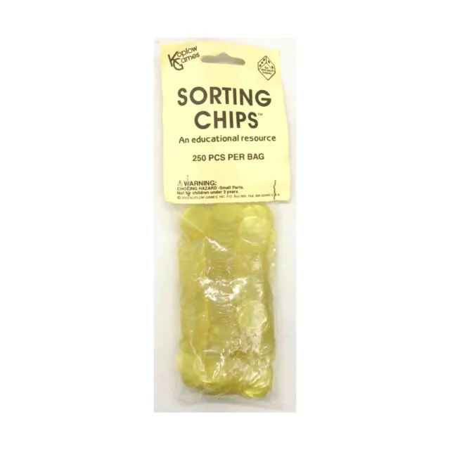 Koplow Dice Accessory Sorting Chips - Yellow (250) New