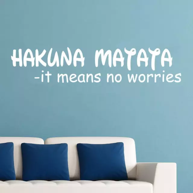 HAKUNA MATATA Quote Decal WALL STICKER Art Decor Lion King Movie Kids SQ1033