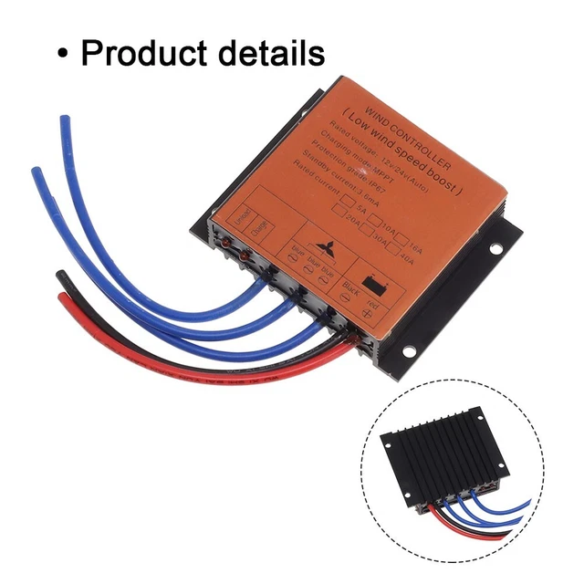 Controlador de carga de generador de viento debido 12V/24V 400W/500W/600W/800W IP67