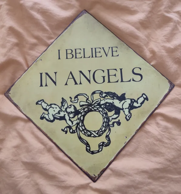 Metall Blech Schild Ich glaube an Engel "i believe in Angels" **NEU**