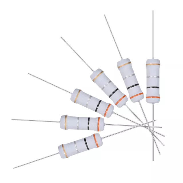 30pcs 2W 2 Watt Metal Oxide Film Resistor Axial Lead 0.3 Ohm ±5% Tolerance