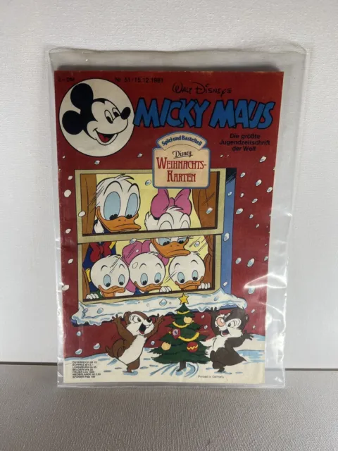 Micky Maus Heft 1981 Nr 51 Disney Comic #A12 Sammlung Selten Konvolut