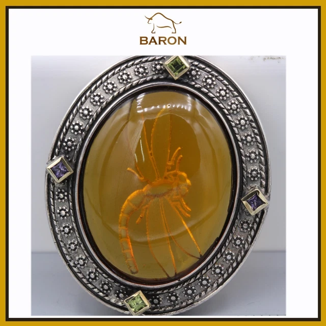 Vetro di Murano Pendente Argento Sterling Stile Vintage Collana Made IN Italy