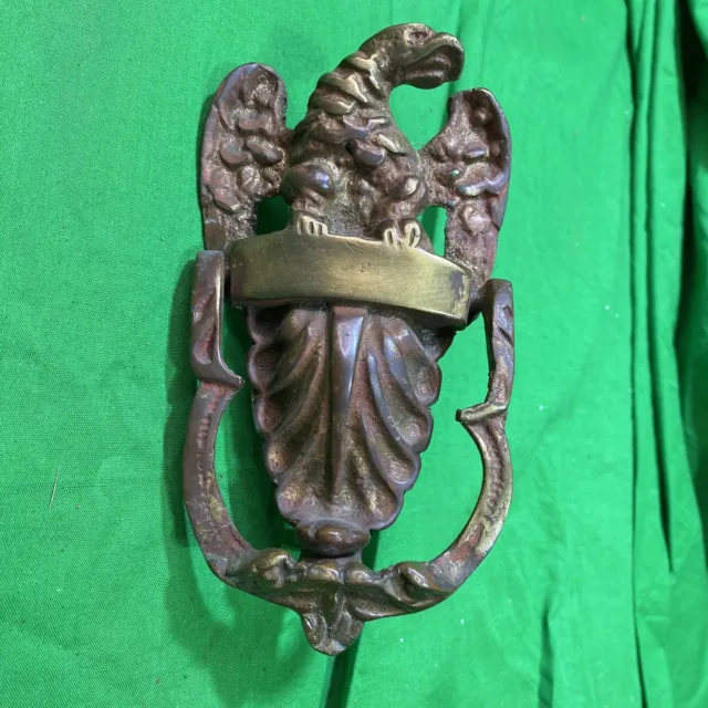 Ornate Solid Thick Brass Eagle Front Door Knocker