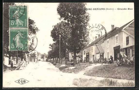 CPA Arc-et-Senans, Grande-Rue, 1919 Street View