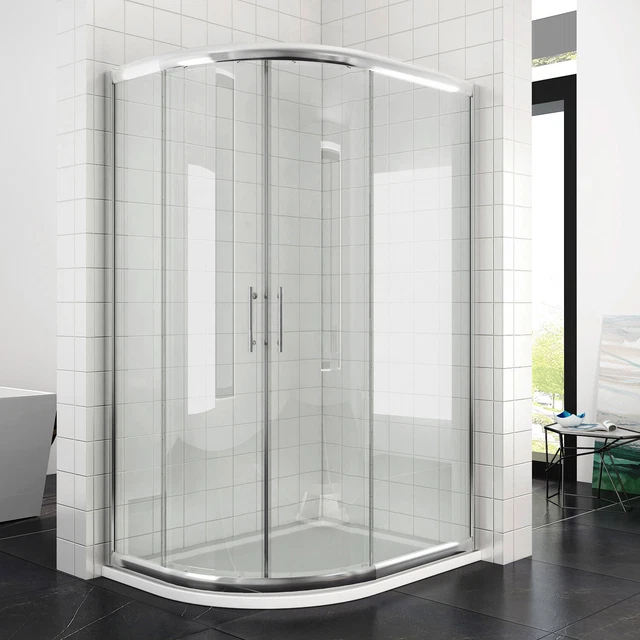 Walk In Offset Shower OFFSET QUADRANT SHOWER Enclosure And Tray Walk In Wet Room Glass Door ...