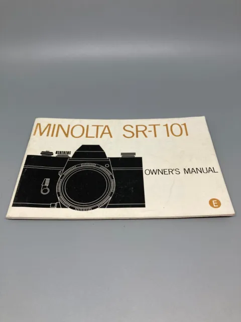 Minolta SR-101 Camera Owner's Manual Instructions Booklet English - GOOD - Brown