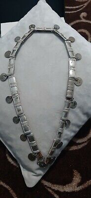 Rare Antique Necklace handmade  Yemeni and ottoman coins solid silver Bedouin