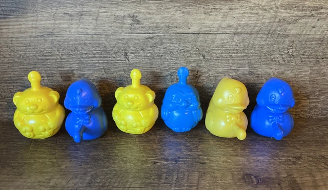 Fisher Price Snap Lock Beads Animal Shaped Pop Together Vintage 80s Baby Toy Lot