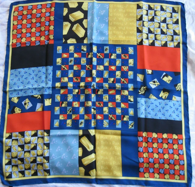 Foulard Hermès By Hugo Grygkar Vintage – Soie 100%, 88 X 90 Cm, Rouge/beige