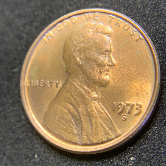 PROOF 1973 “S” US Lincoln Wheat 1c One Cent Penny!