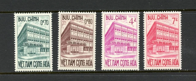P892 Vietnam 1962 Postal Kariert Center 4v. MNH