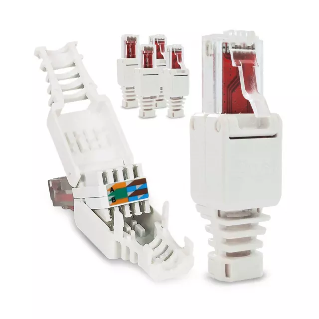 RJ45 CAT6 Easy Ethernet Kabel Stecker Poe CCTV Werkzeug & Crimpfreies Set EZ 2