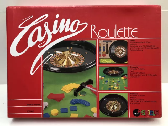 CASINO ROULETTE (diamètre 24,5 cm) - Jeu Peri Spiele - 1980’s - Neuf