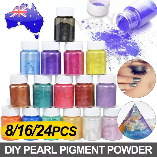 Upto24x Mica Powder Epoxy Resin Dye Pearl Natural Mica Pigment Mineral Powder