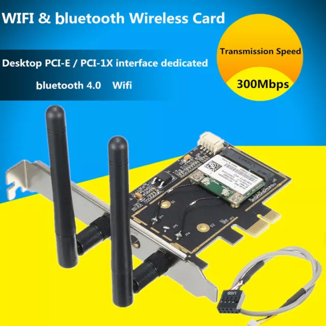 Scheda di rete PCI-E 300 Mbps Bluetooth 4.0 WiFi BCM943142HM set adattatore desktop