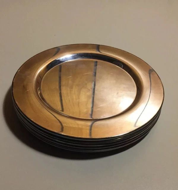 6 Vintage WM A Rogers Round Silverplate Bread Butter Plate 6”