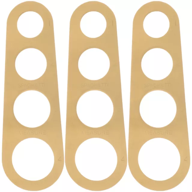Herramienta de medición de espaguetis de acero inoxidable 3 piezas regla de pasta de 4 orificios