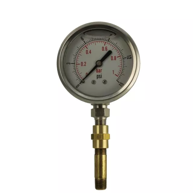 HA1180 Kerosene Heater Air Pressure Gauge ST002-01 2 1/2" Face Glycerin Filled