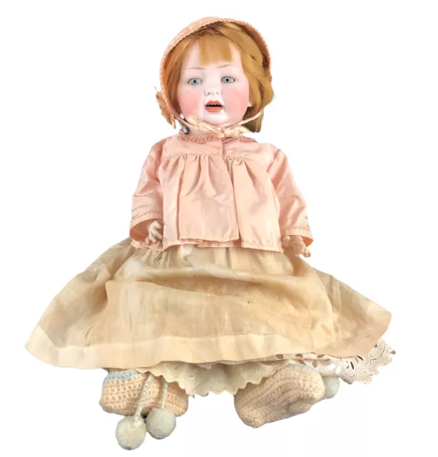 Antique 152 L.W. & Co. 11 Louis Wolf German Bisque Composition Baby Doll 20"