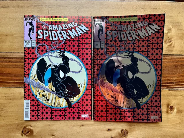 Amazing Spider-Man #300 REGULAR & FOIL VARIANT 2023 FACSIMILE McFarlane NM🔥