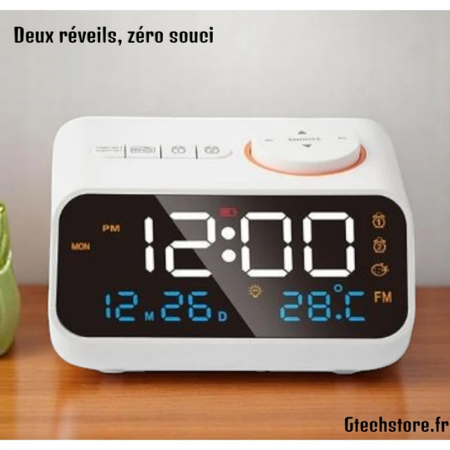 Radio Réveil Scott CX 48 Orange - LED Digital FM - Design Alberto GORDONOVO - Occasion