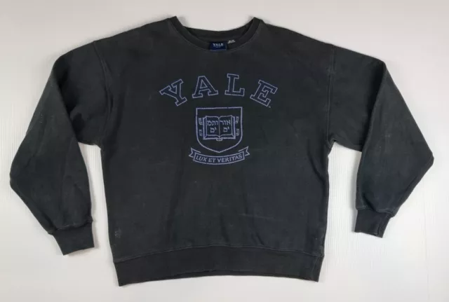 Yale University Jumper 2021 Black Blue Campus Sweatshirt Size XS Unisex