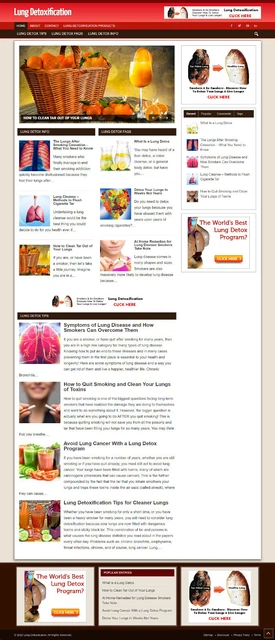 Lung Detox Affiliazione Sito Web + Nuovo Dominio & Ssl Certificato