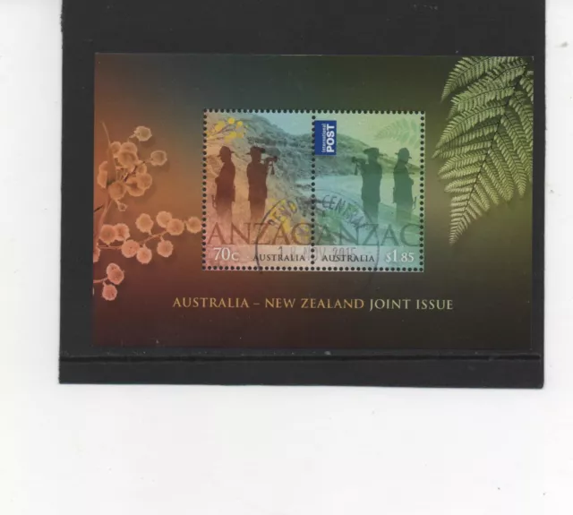 Australia Stamps2015 ANZAC Miniature Sheet Joint with New Zealand very fine used