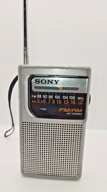 SONY ICF-604 FM/AM 2 Band Receiver Card Size Slim Portable Radio