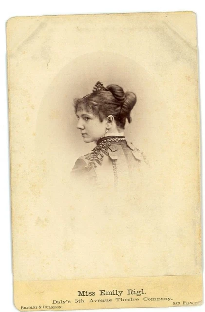 VINTAGE ARMOIRE CARTE Emily Rigl 19th-century Scène Actrice Bradley ...