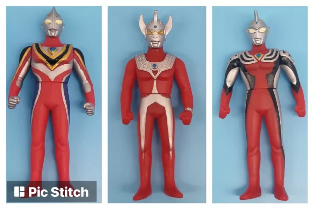 2002 Bandai Ultra Heroes Ultraman Justice Taro Gaia Supreme Sofubi Vinyl Figure