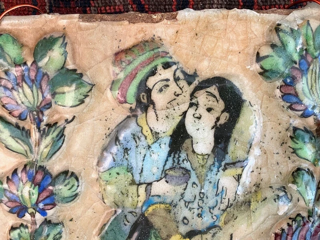 PAIR of antique Persian tiles 4