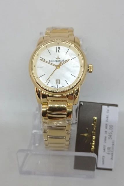 OROLOGIO DONNA LUCIEN ROCHAT,SWISS MADE,GESTE LADY,ORO,QUADRANTE MADREPERLA,30mm
