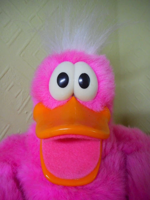 Fluffy Pink Duck Electronic Sound Activated Quacking and Music, by Wanted Ltd