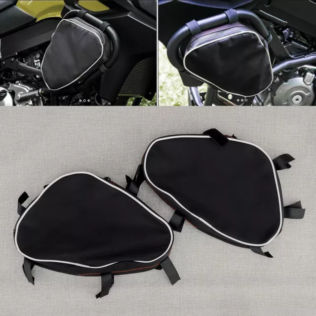 2pcs Motorcycle Repair Tool Bags Frame Crash Bars Fit for V-Strom DL650 DL1000