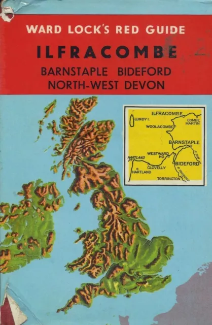 WARD LOCK'S RED GUIDE ILFRACOMBE BARNSTAPLE BIDEFORD NORTH WEST DEVON 50's/60's