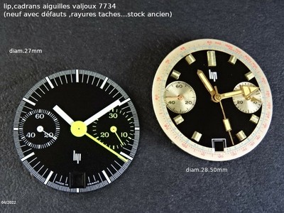 grand lot pieces mouvements aiguilles de montres anciennes Lip R25 pour