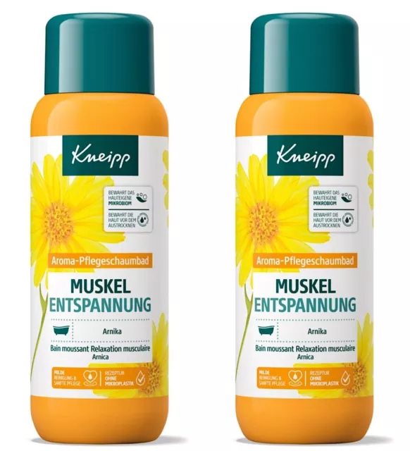 ✅ Kneipp Aroma Pflegeschaumbad Muskel Entspannung mit Arnika Baden 2x 400ml ✅