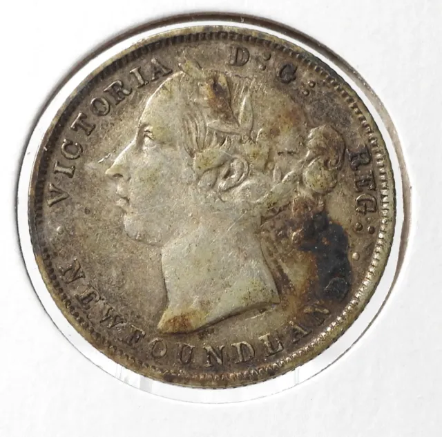 1900 Newfound Canada 20 Cents Silver Coin in VF+ Condition  (401)