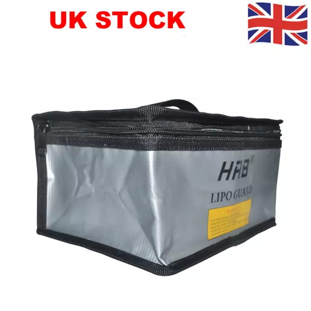 HRB Lipo Battery Safe Bag Fireproof Guard Explosionproof for Storage & Charge UK